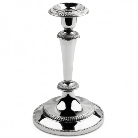 Kandelaar eenarmig verzilverd